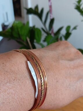 Copper Cuff Bracelet  Twisted Design